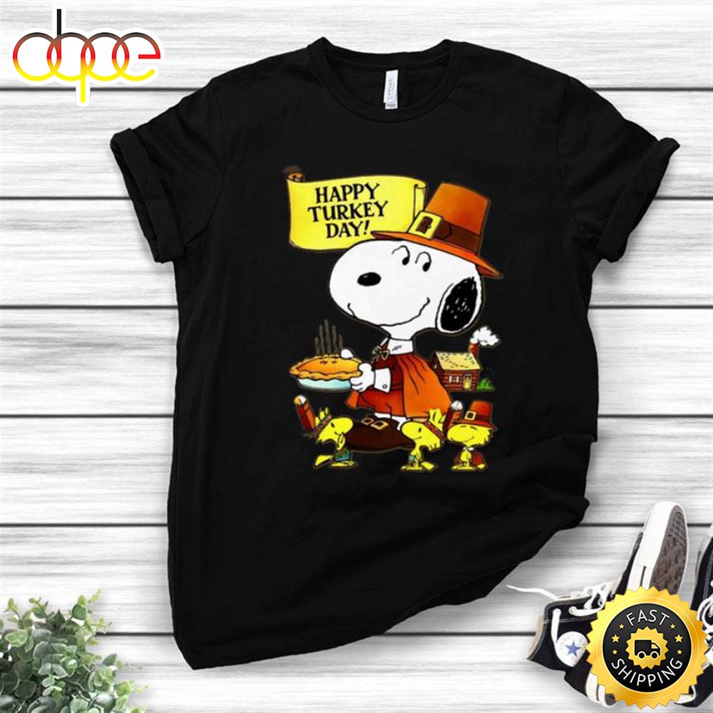 Snoopy And Woodstock Happy Thanksgiving Shirt Kuwf8l