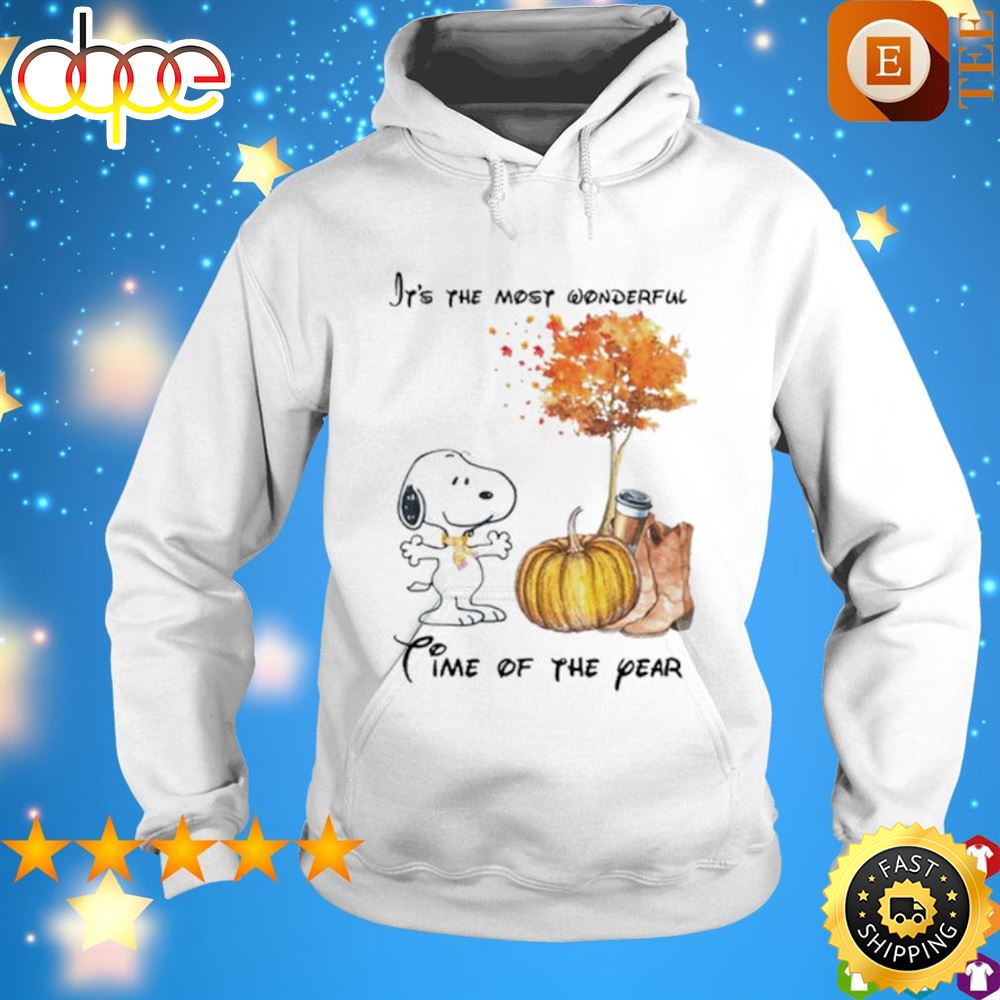 Snoopy Autumn It S The Most Wonderful Time Of The Year Shirt Kjnmtn
