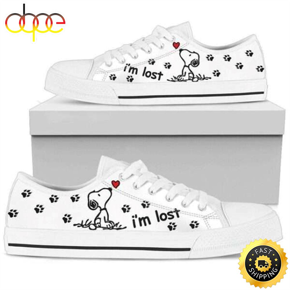 Snoopy I M Lost Low Top Converse Sneaker Style Shoes Jjuhqc