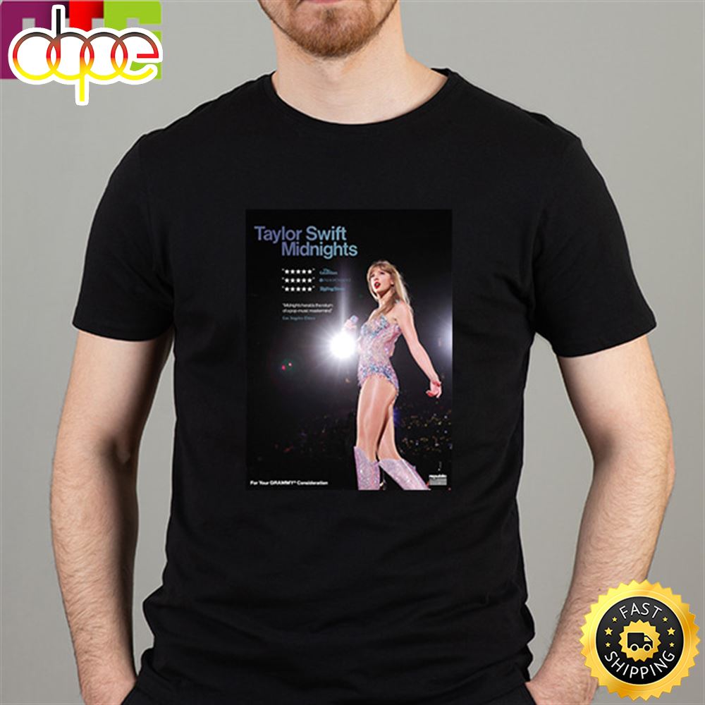 Taylor Swift For Consideration Banner For The 2024 Grammys Essentials T Shirt Gc8ubm