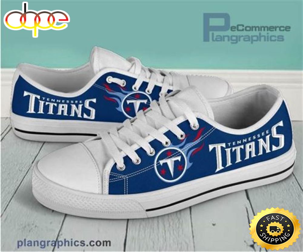 Tennessee Titans Canvas Canvas Sneaker Low Top L8bnma