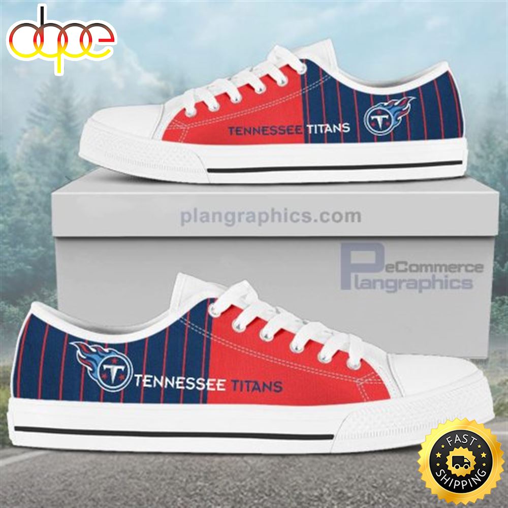 Tennessee Titans Canvas Low Top White Shoes Ivclgl