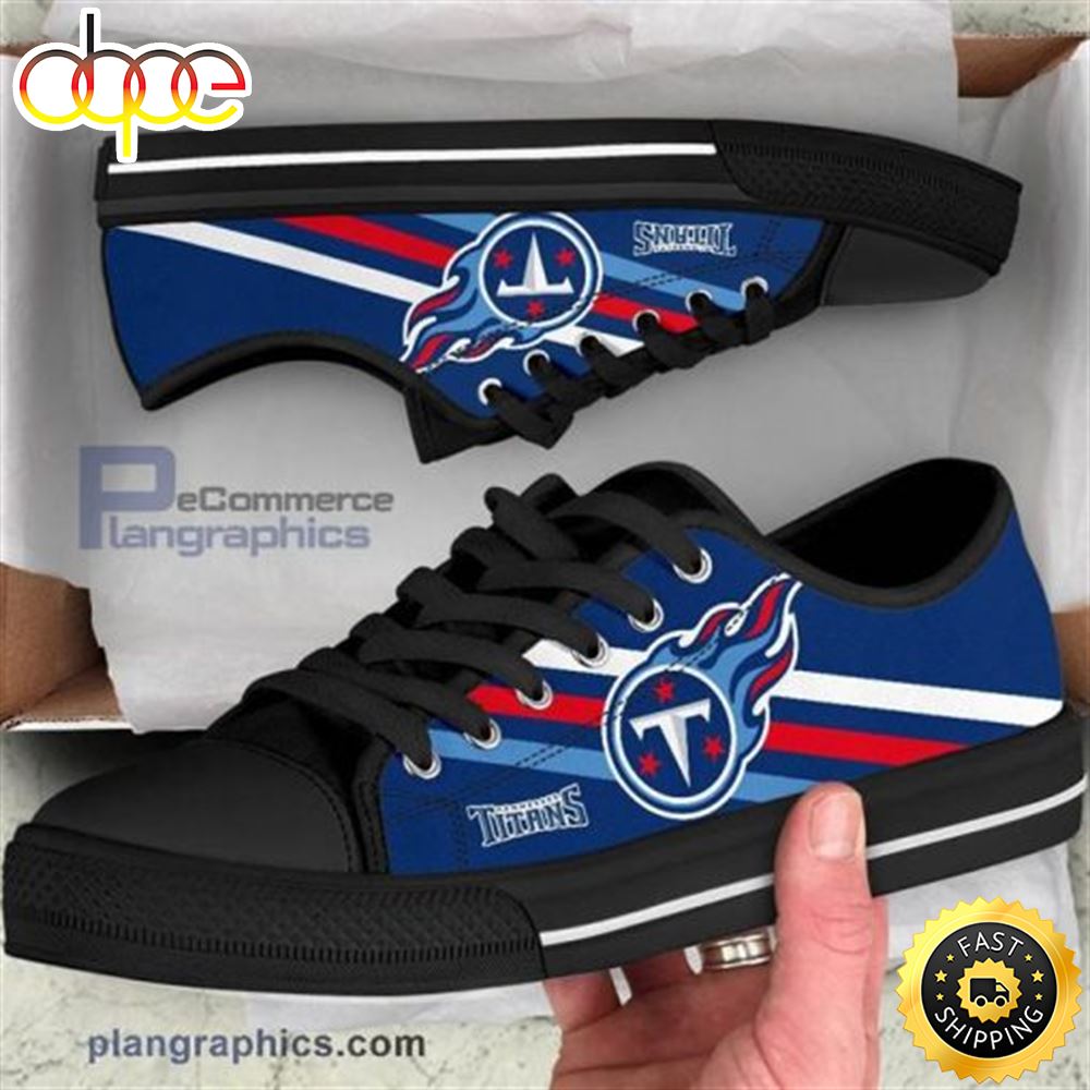 Tennessee Titans Canvas Shoes Low Top Black Rtlohf