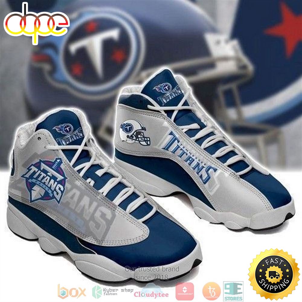 Tennessee Titans Football Team Nfl Big Logo 6 Gift Air Jordan 13 Sneaker Shoes Wcb0tp