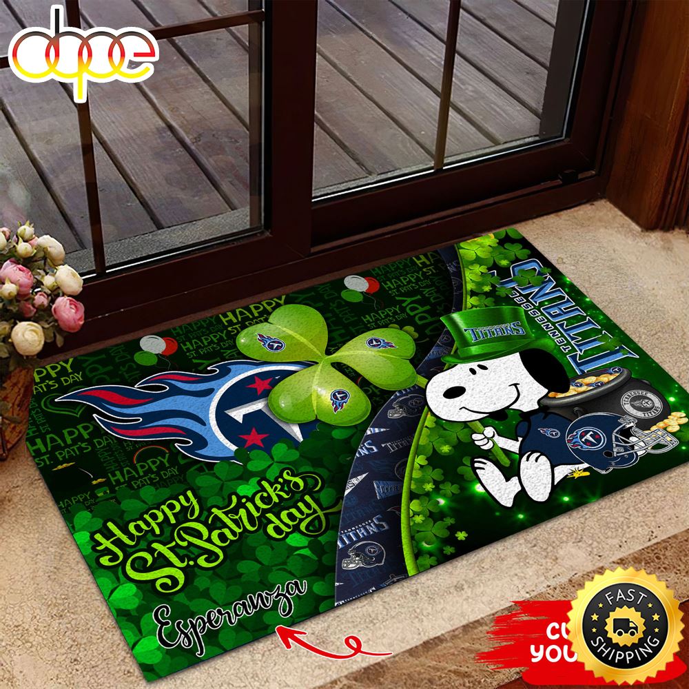 Tennessee Titans NFL Custom Doormat The Celebration Of The Saint Patrick S Day F5e3b3