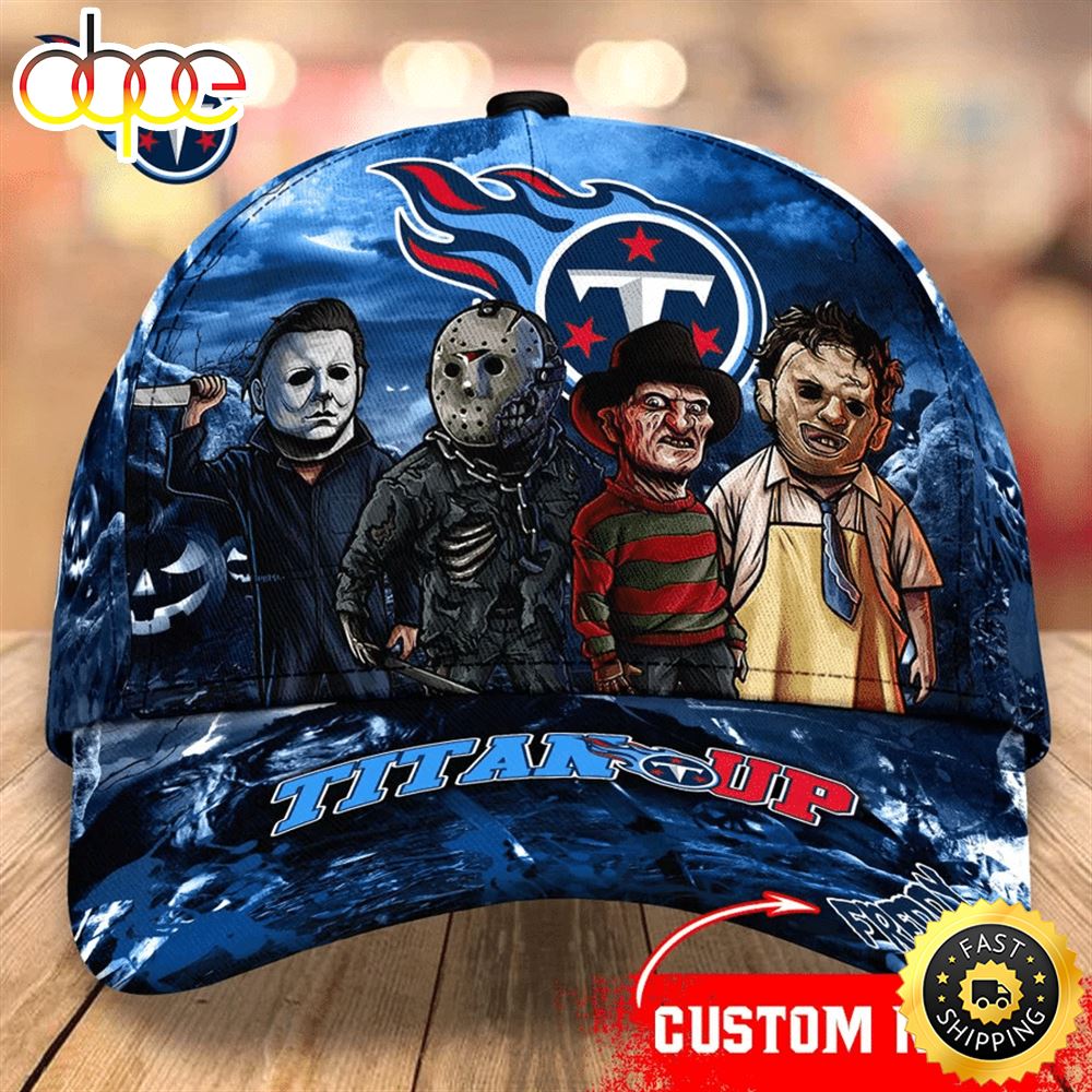 Tennessee Titans Nfl Personalized Trending Cap Mixed Horror Movie Characters O0cqvh
