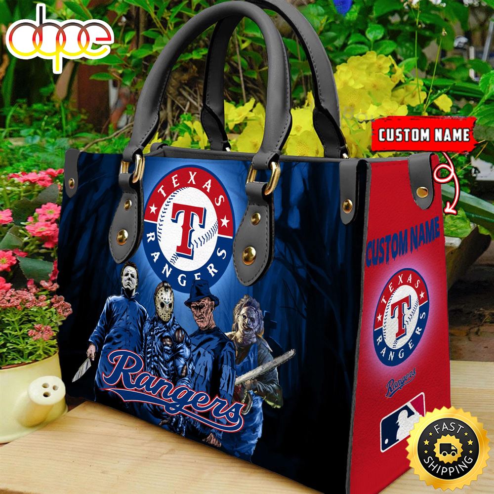 Texas Rangers MLB Halloween Women Leather Hand Bag Wsqmto