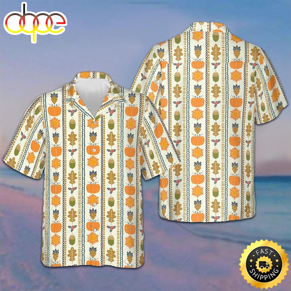 Thanksgiving Day Vertical Pattern Hawaiian Shirt Mens Summer Short Sleeve Shirts Gifts For Son Sdv9ug