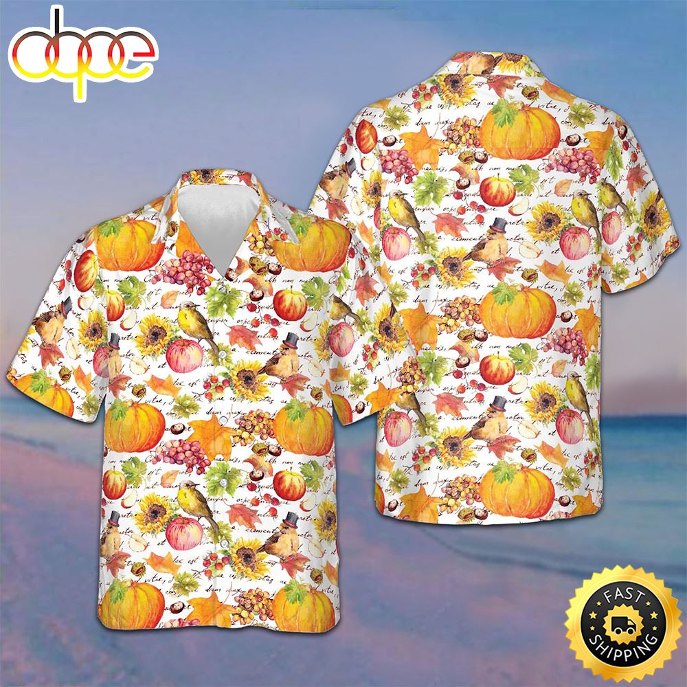Thanksgiving Design Hawaiian Shirt Cool Button Up Shirt Gifts For Friends Mfjone