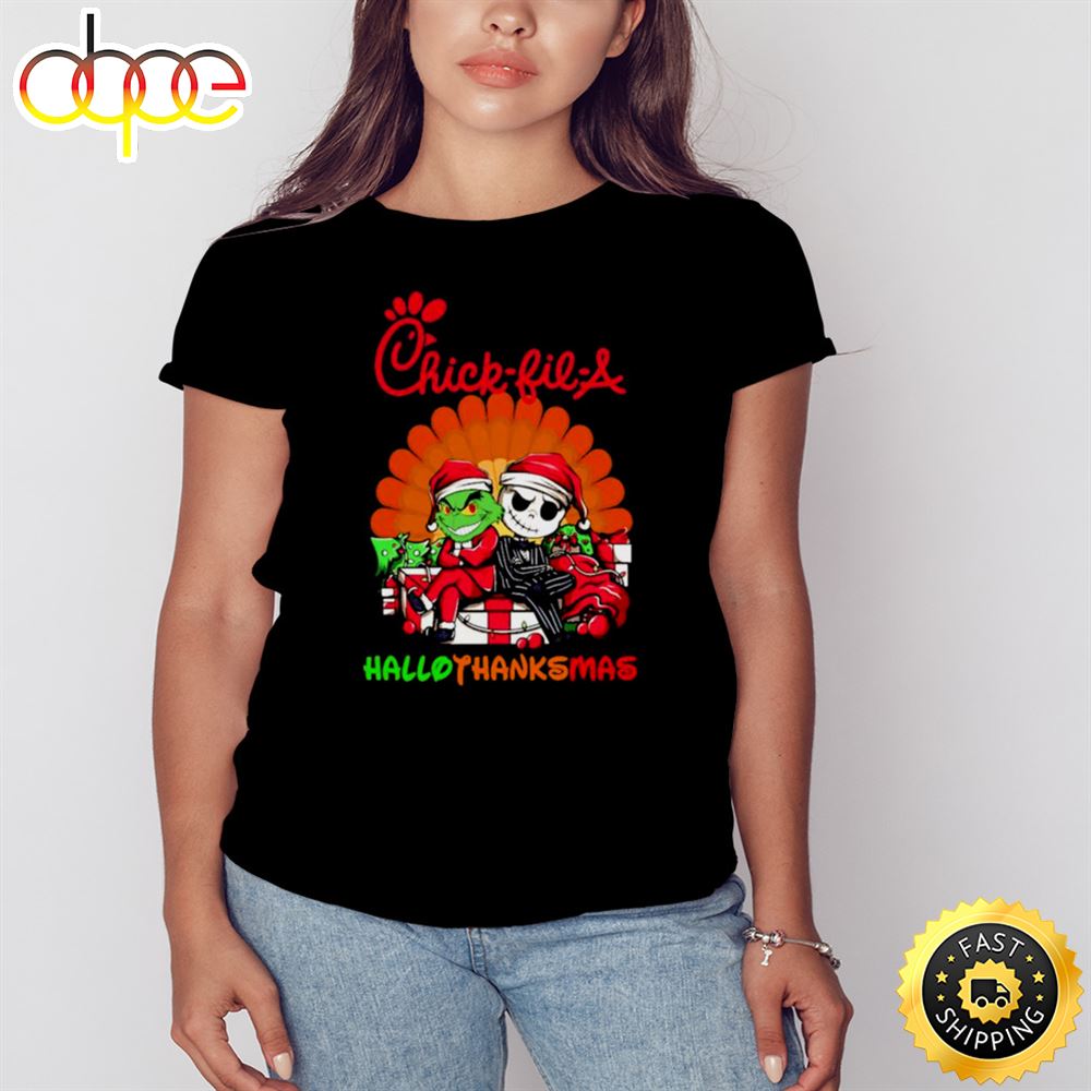The Grinch Chick Fil A Hallothanksmas 2023 Shirt Wcrbxs