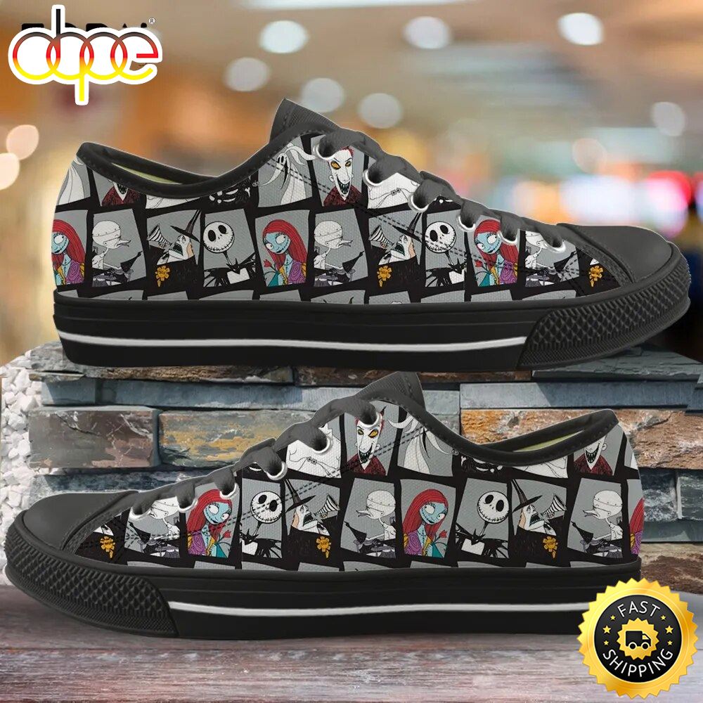 The Nightmare Before Christmas Halloween Low Top Shoes Zpxoxs