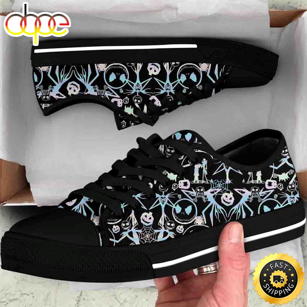 The Nightmare Before Christmas Women Low Top Canvas Shoess Iwabej