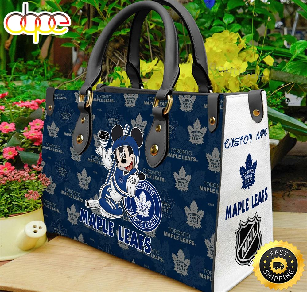 Toronto Maple Leafs NHL Mickey Women Leather Hand Bag Swgstu