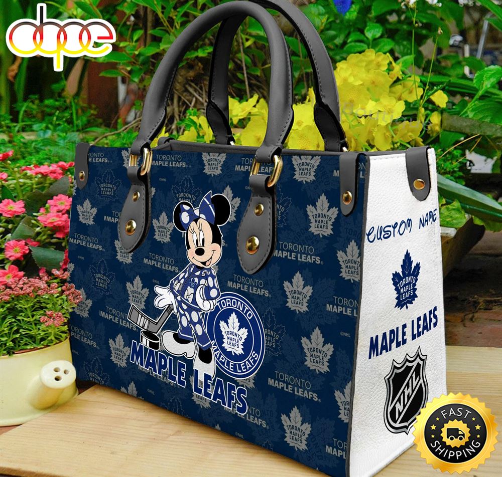 Toronto Maple Leafs NHL Minnie Women Leather Hand Bag T0y7dz