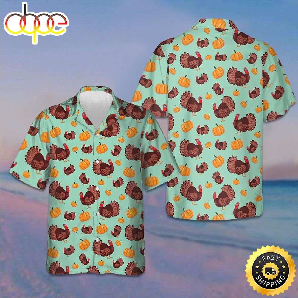Turkey And Pumpkin For Thanksgiving Holiday Hawaiian Shirt Gifts For Thanksgiving 2023 Ze6rtj
