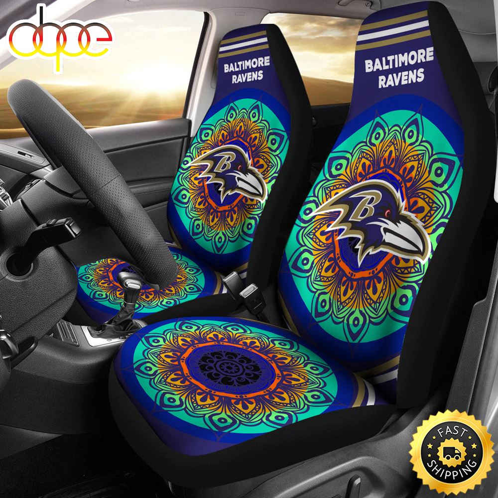 Unique Magical And Vibrant Baltimore Ravens Car Seat Covers Hhzegr
