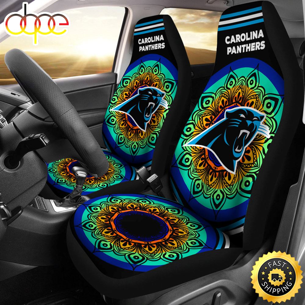 Unique Magical And Vibrant Carolina Panthers Car Seat Covers Acojmm