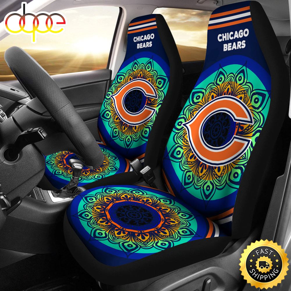 Unique Magical And Vibrant Chicago Bears Car Seat Covers A7togq