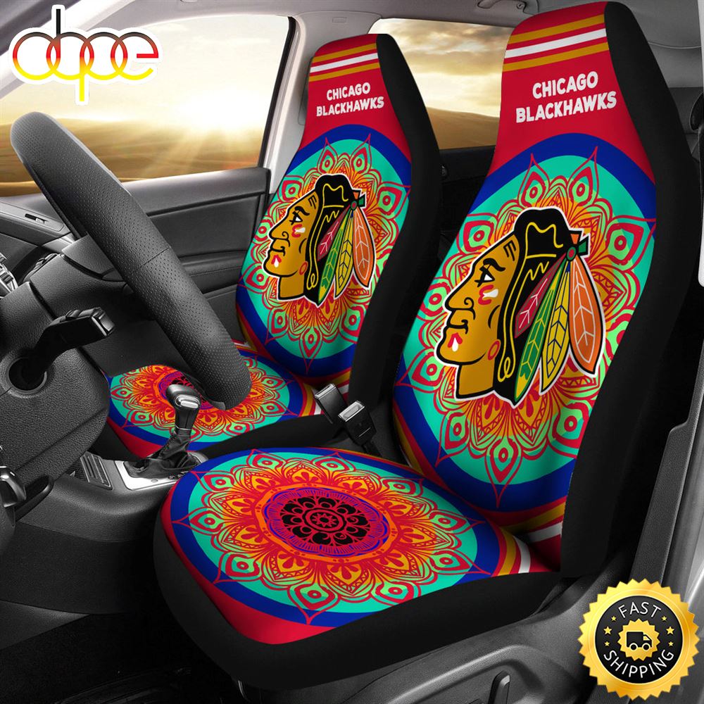 Unique Magical And Vibrant Chicago Blackhawks Car Seat Covers Zhiwcw