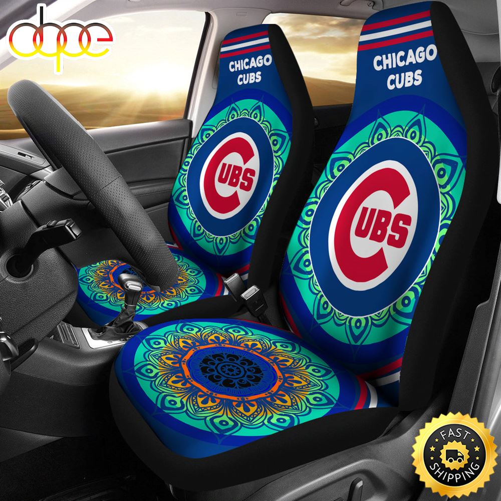 Unique Magical And Vibrant Chicago Cubs Car Seat Covers Embflr