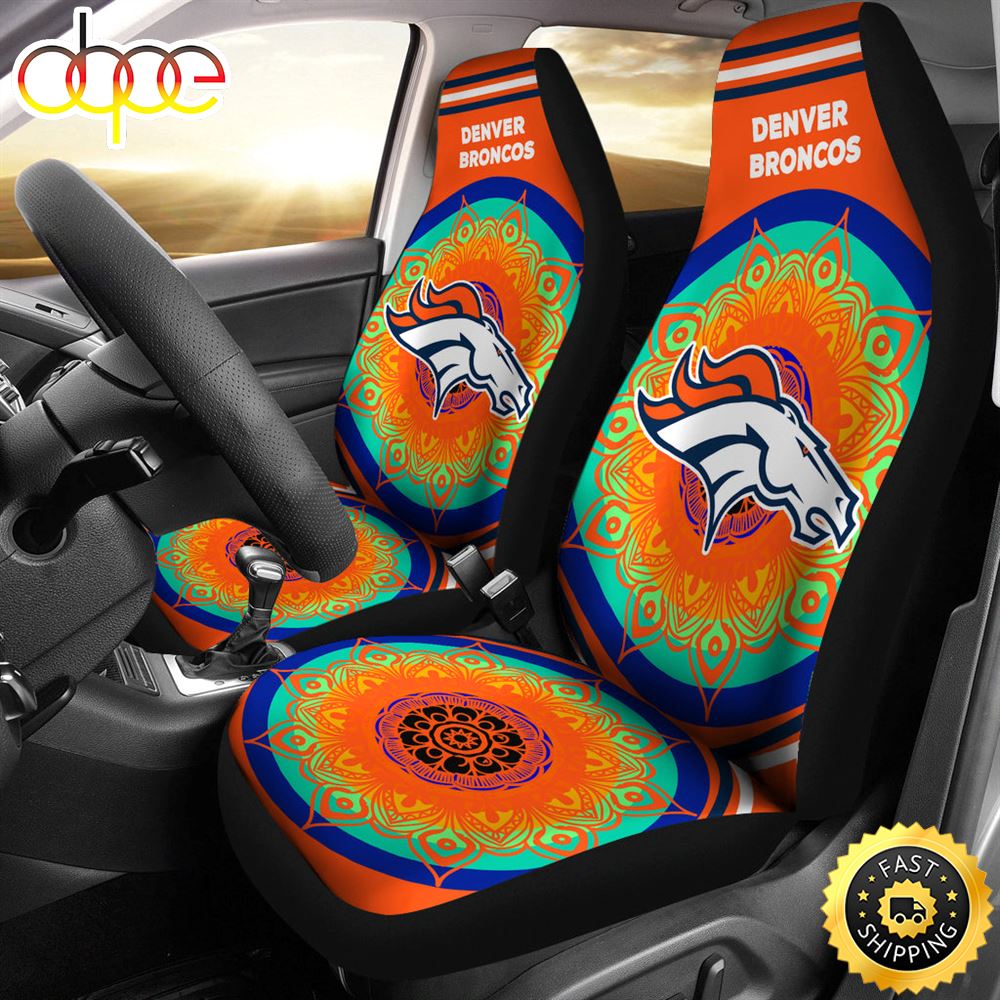Unique Magical And Vibrant Denver Broncos Car Seat Covers Rwfyij