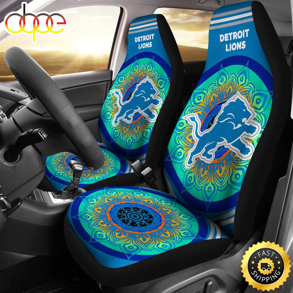 Unique Magical And Vibrant Detroit Lions Car Seat Covers Hxgrsh