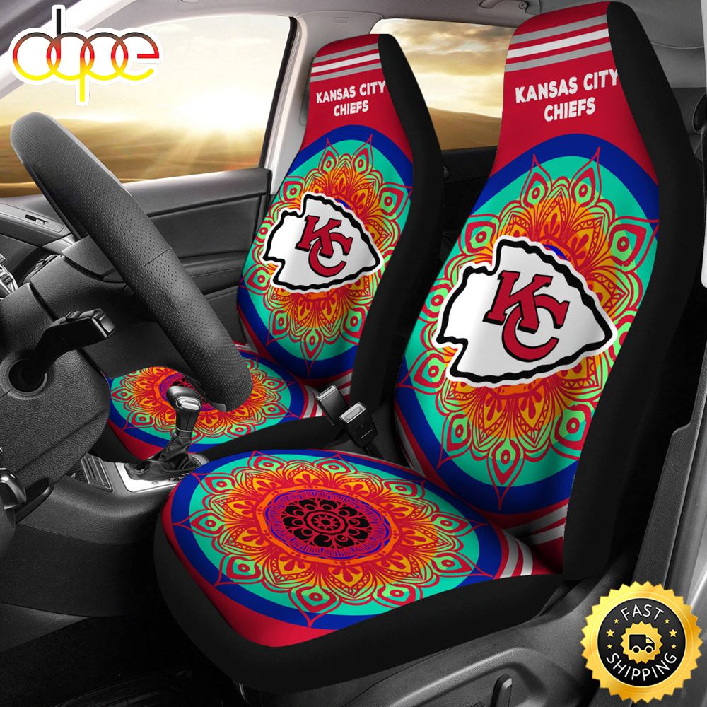Unique Magical And Vibrant Kansas City Chiefs Car Seat Covers J1nspa