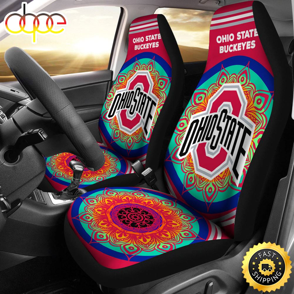Unique Magical And Vibrant Ohio State Buckeyes Car Seat Covers F4eldh