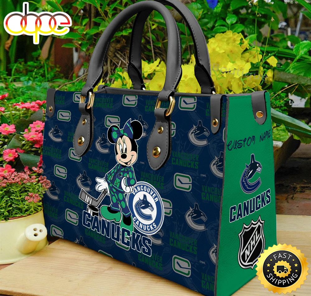 Vancouver Canucks NHL Minnie Women Leather Hand Bag Cwczr7