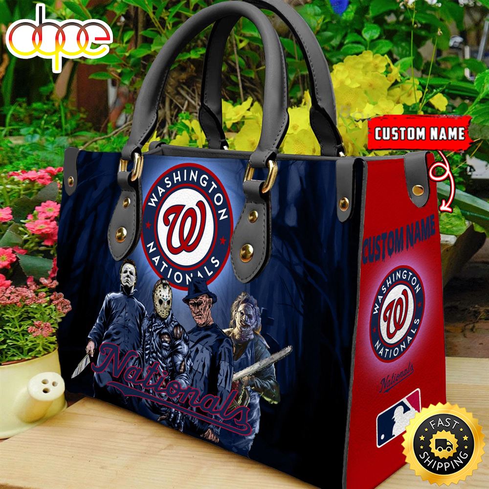 Washington Nationals MLB Halloween Women Leather Hand Bag Q8i7fm