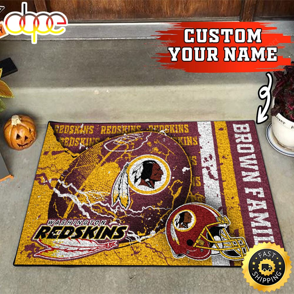 Washington Redskins NFL Custom Your Name Doormat Vioewc