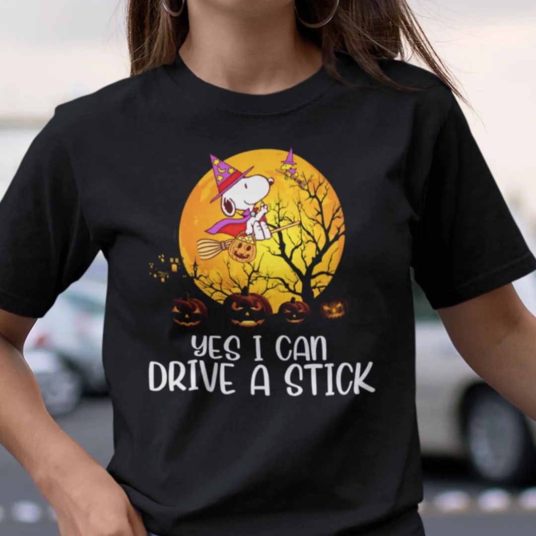 Yes I Can Drive A Stick Shirt Snoopy Halloween Snoopy Shirt S9naoy