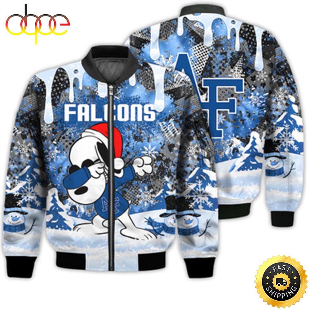 Air Force Falcons Snoopy Dabbing The Peanuts Sports Football American Christmas Dripping Matching Gifts Unisex 3D Bomber Jacket Em1hn3.jpg