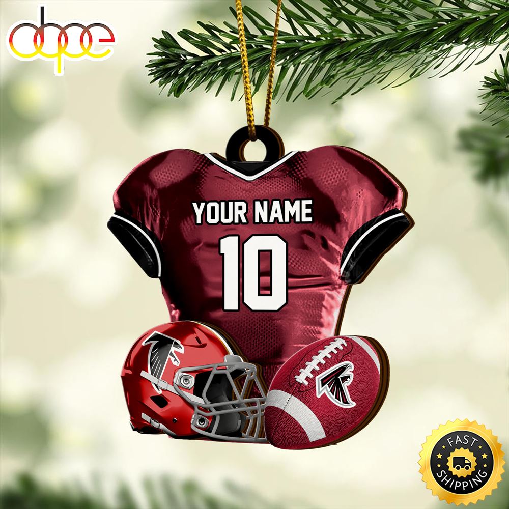 Atlanta Falcons NFL Sport Ornament Custom Name And Number