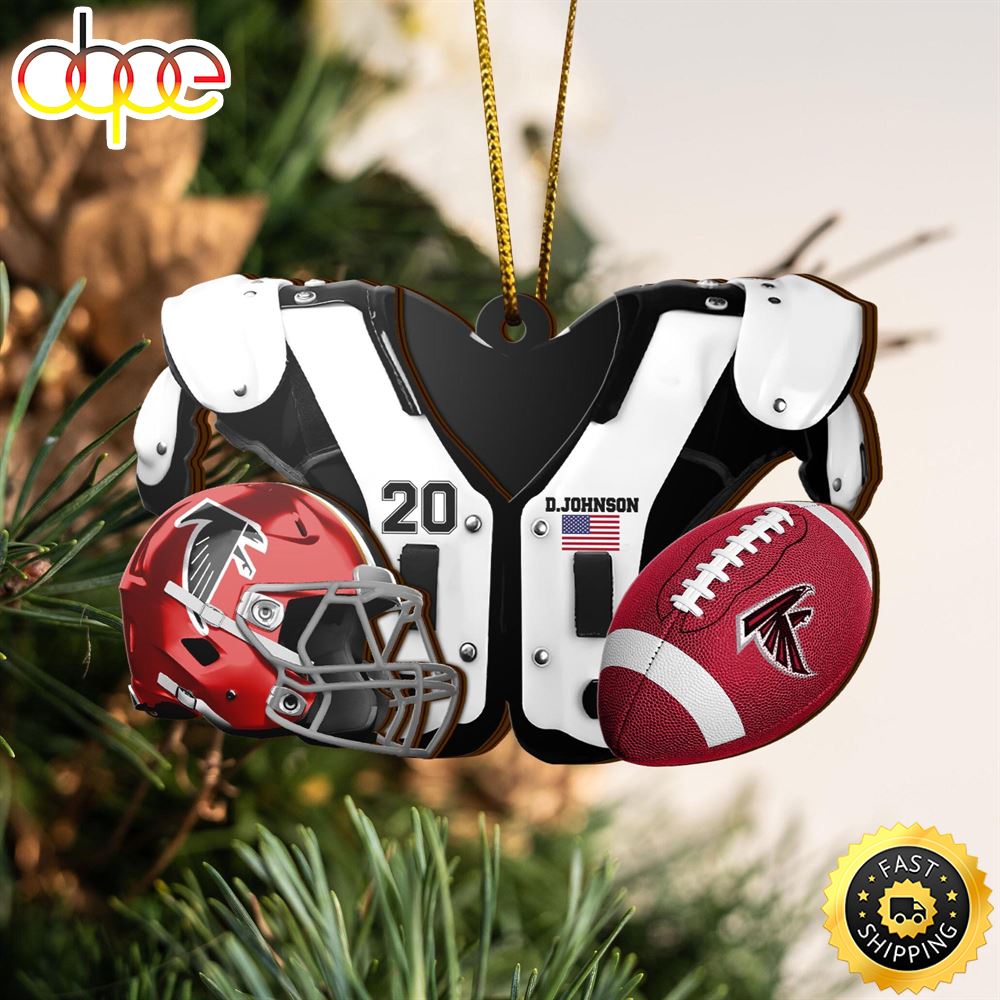 Atlanta Falcons NFL Sport Ornament Custom Your Name And Number
