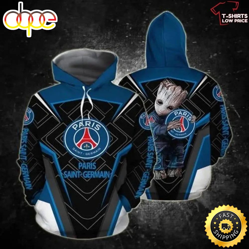 Baby Groot Hug Paris Saint Germain 3d Hoodie Gift For Fan Sdoxcs