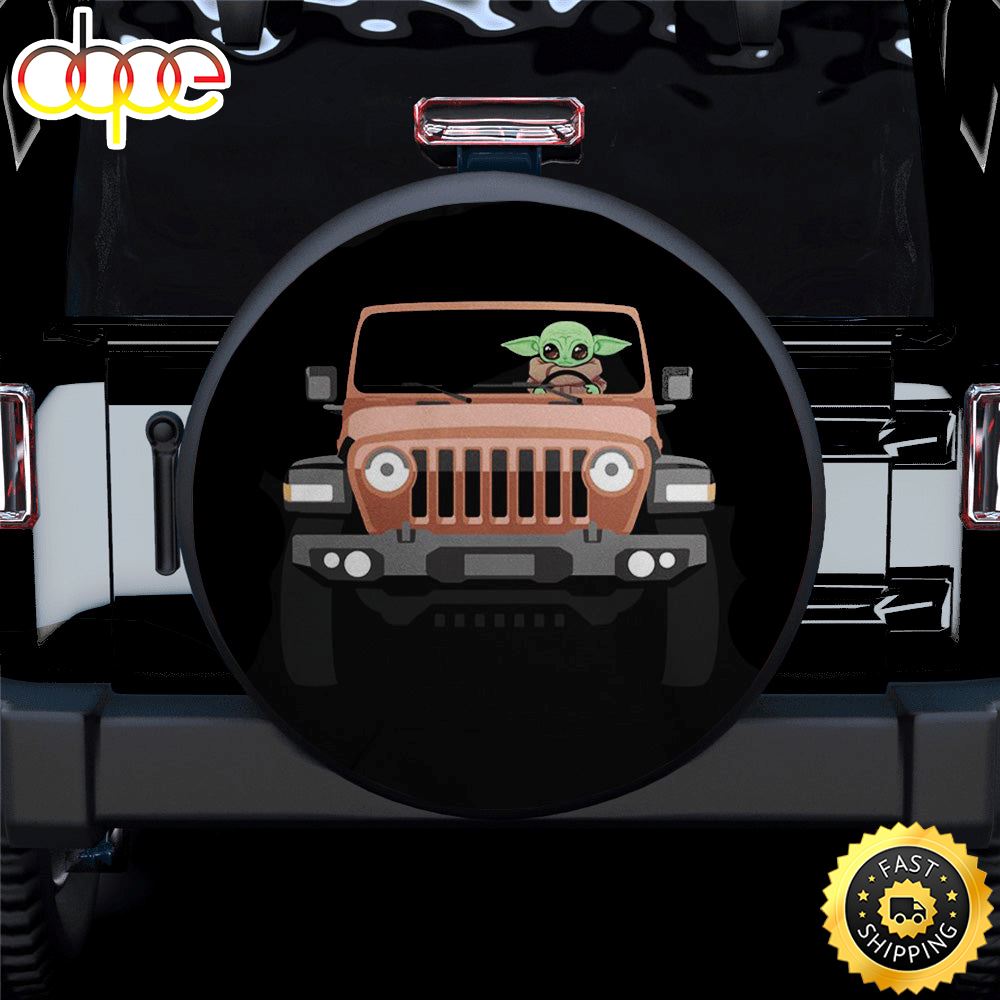Baby Yoda Jeep Car Spare Tire Covers Gift For Campers Gm76pg