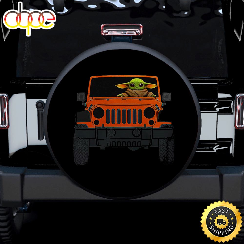 Baby Yoda Jeep Drive Car Spare Tire Covers Gift For Campers Bhqo22