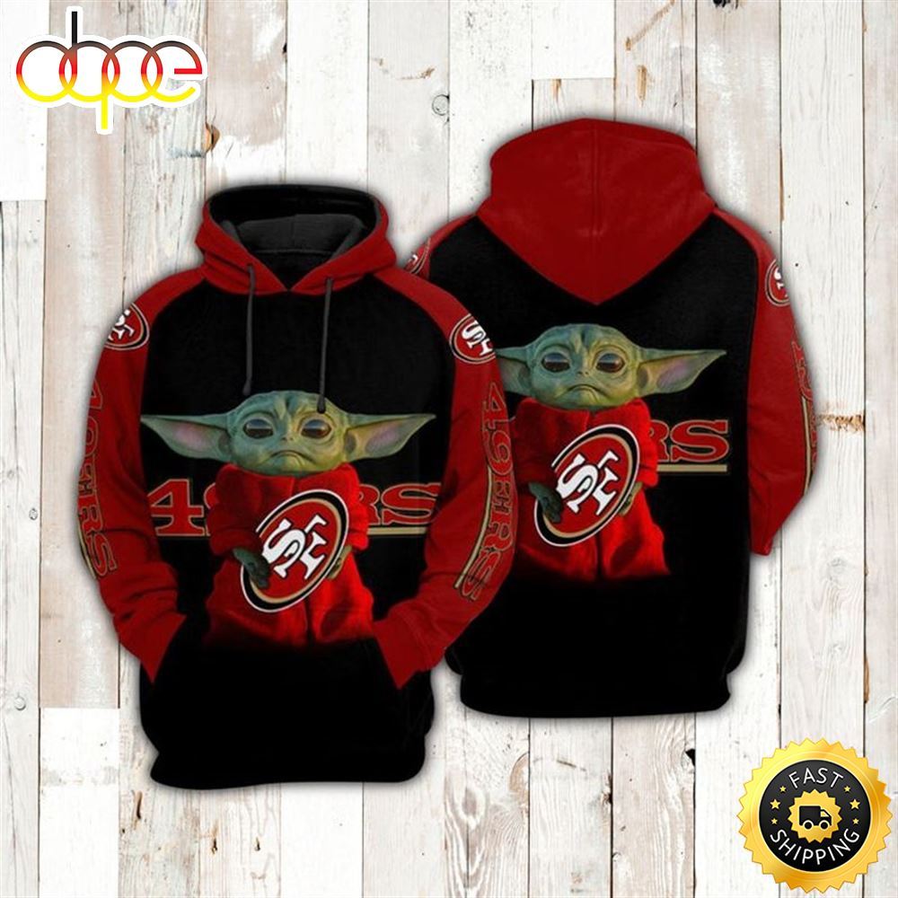Baby Yoda San Francisco 49ers 3d Hoodie All Over Print Gifts For San Francisco 49ers Fans Gxgnll