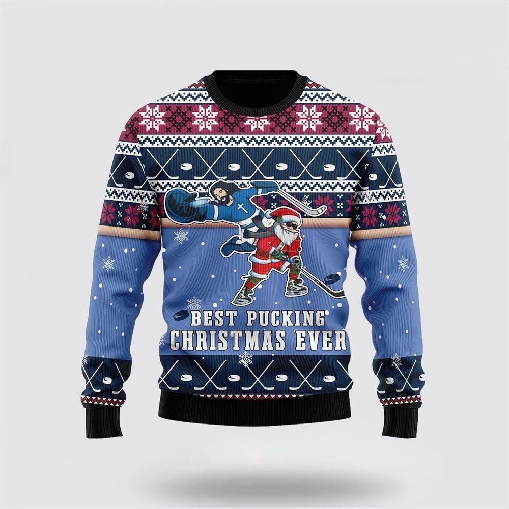 Best Pucking Christmas Ever Jesus And Santa Claus Ugly Christmas Sweater 1 Sweater B1kw3p.jpg