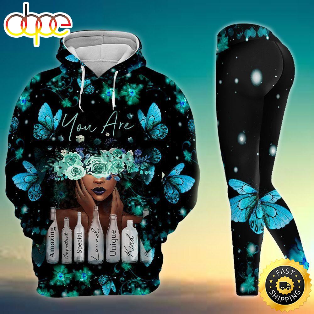 Black Girl You Are Amazing All Over Print Leggings Hoodie Set Outfit For Women Hts2252 Jqoksg.jpg