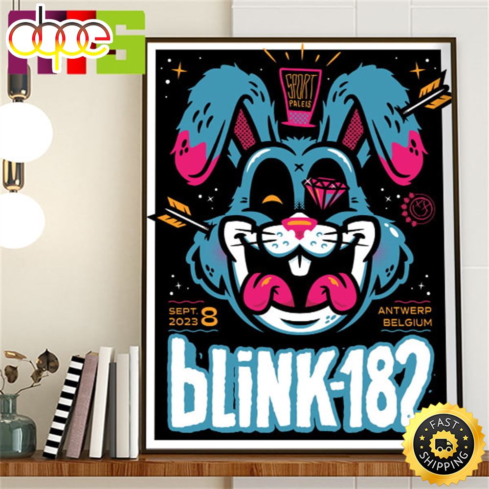 Blink 182 Antwerp Event In Belgium On Sept 8th 2023 Home Decor Poster Canvas