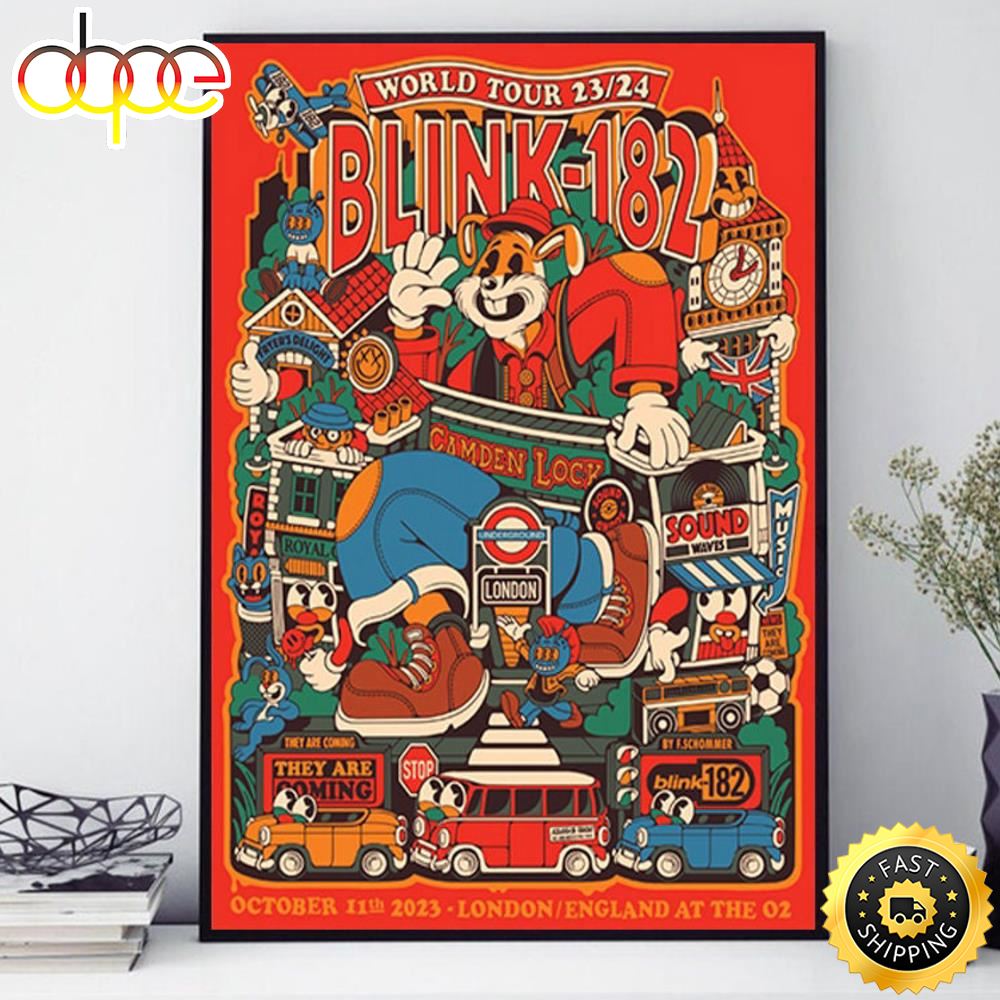 Blink 182 Tour 2023 Crappy Punk Rock Poster