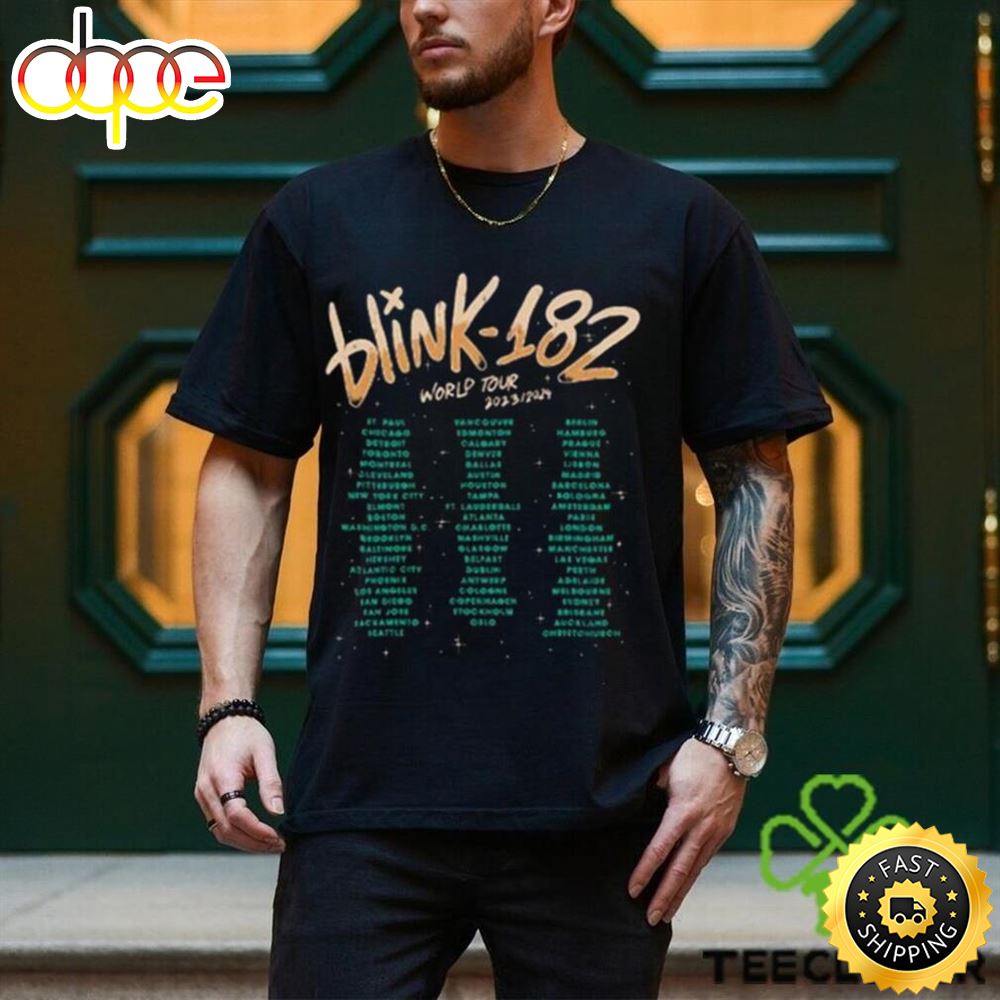 Blink 182 Shirt The World Tour 2023 2024 Merch