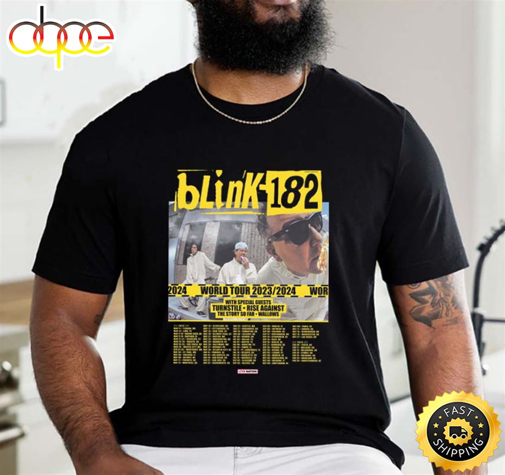 Blink 182 World Tour 2023 – 2024 T Shirt