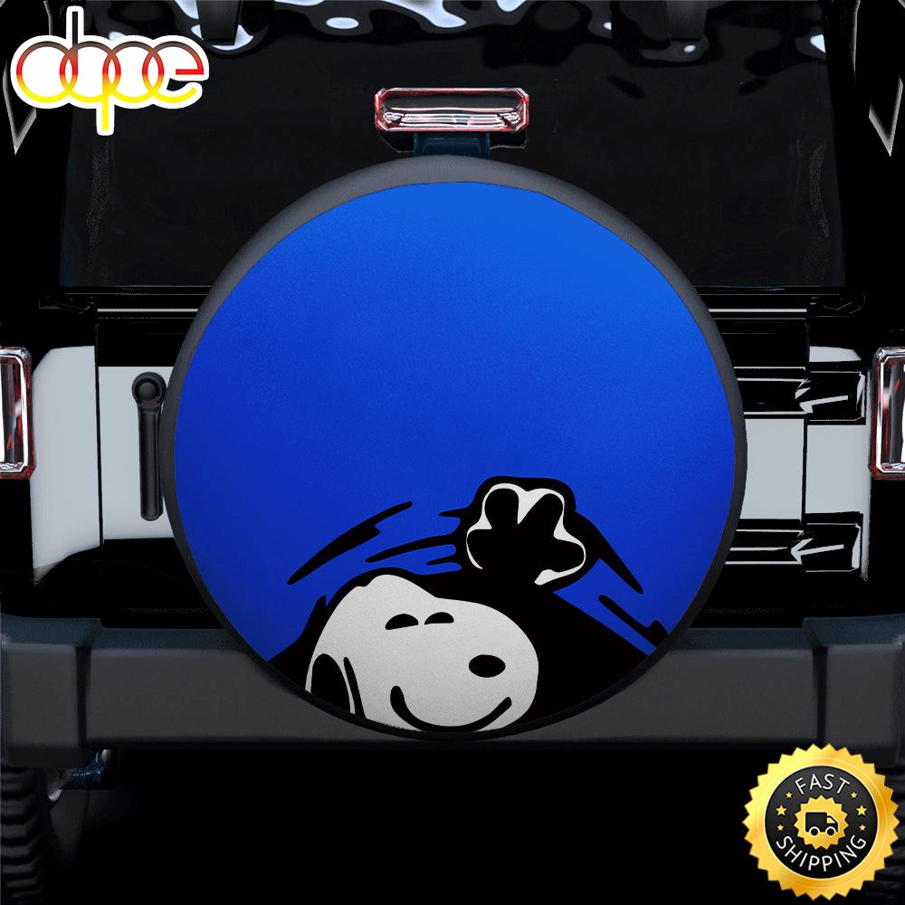 Blue Snoopy Peek A Boo Funny Jeep Car Spare Tire Covers Gift For Campers Phsw0m