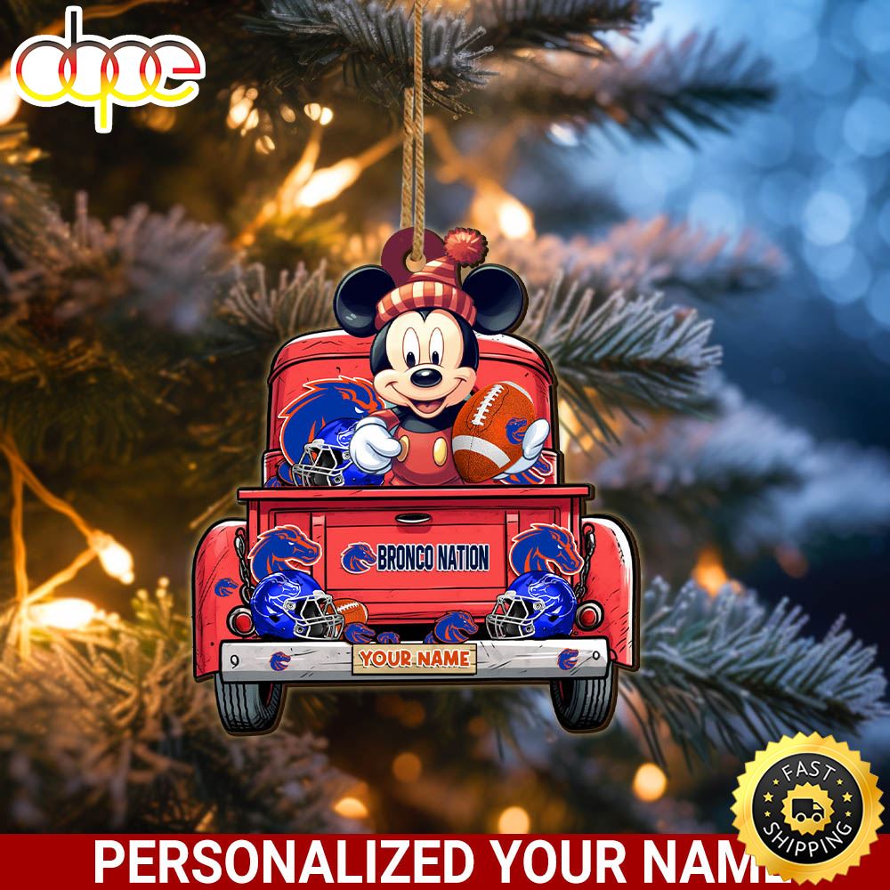 Boise State Broncos Mickey Mouse Ornament Personalized Your Name Sport Home Decor Lr3mc3.jpg