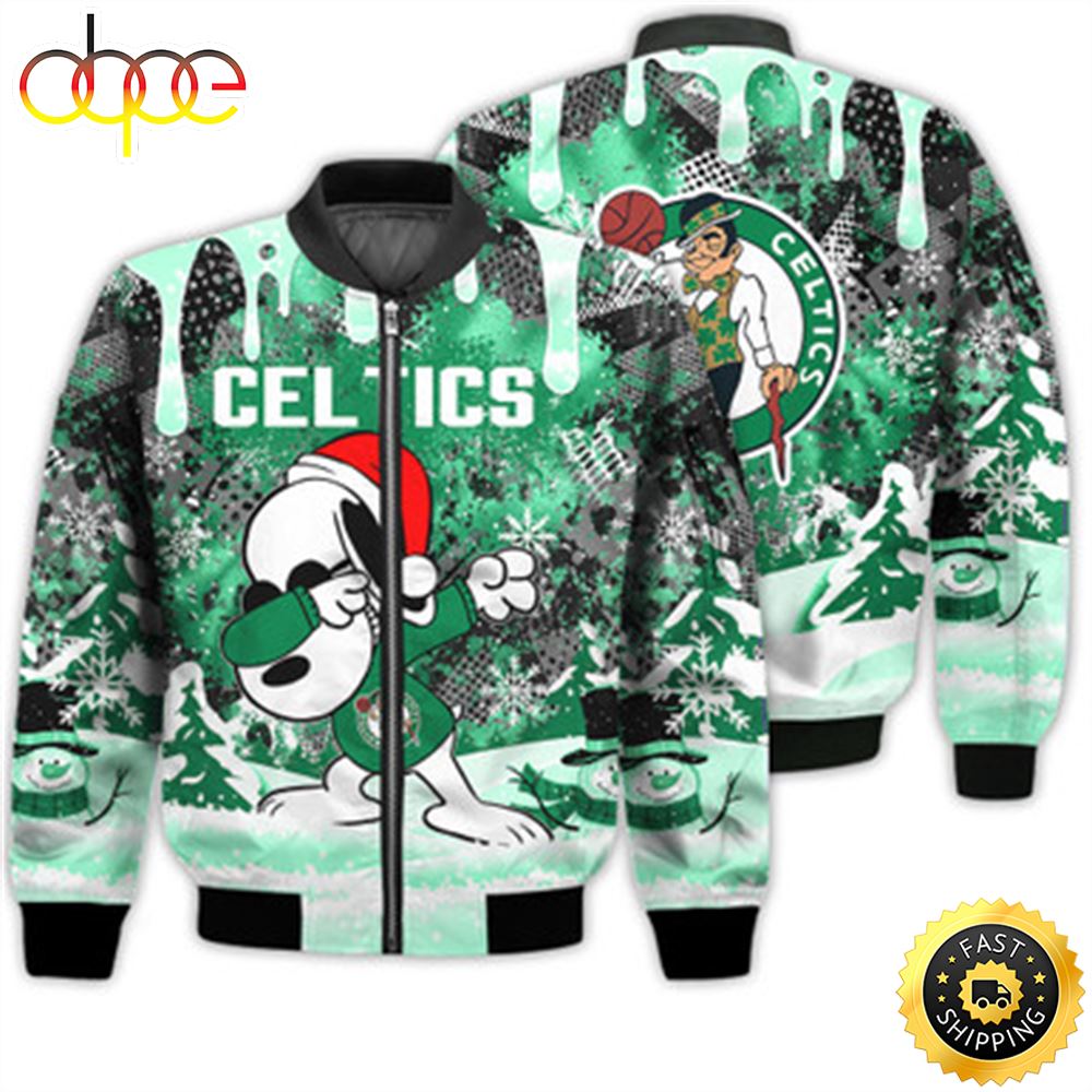 Boston Celtics Snoopy Dabbing The Peanuts Sports Football American Christmas Dripping Matching Gifts Unisex 3D Bomber Jacket G8bzp8.jpg