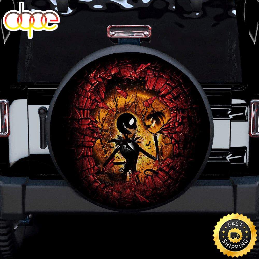 Break Wall Jack Skellington Car Spare Tire Covers Gift For Campers Byy5ex