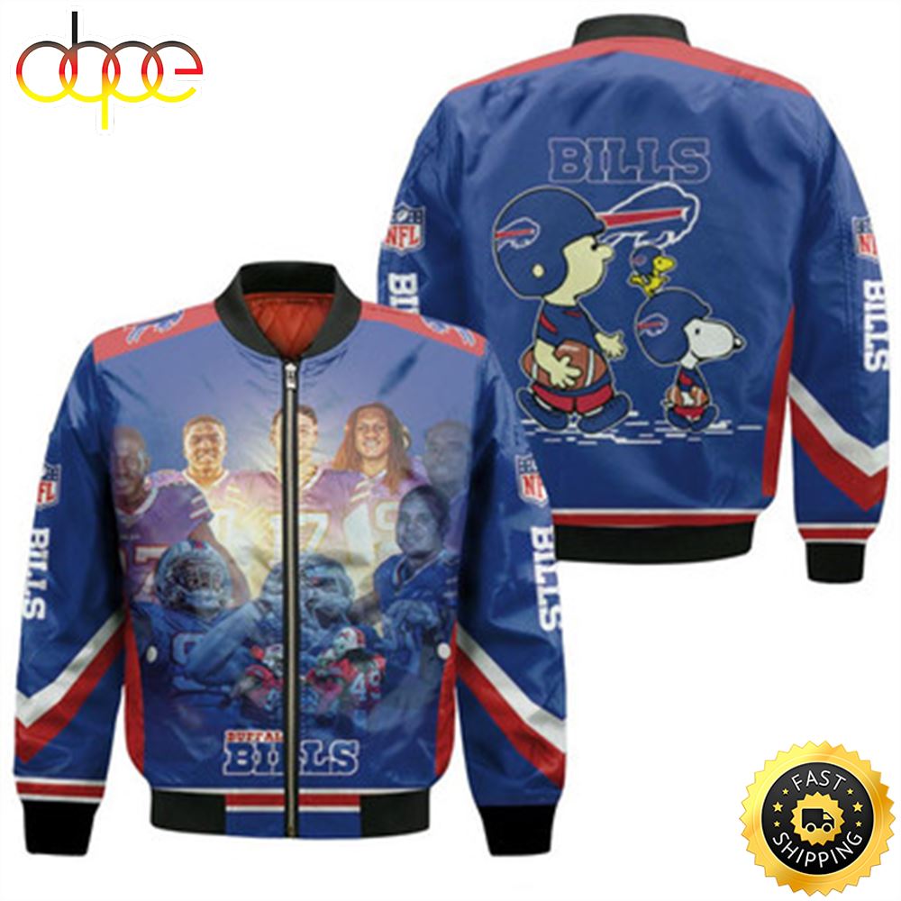 Buffalo Bills Afc East Division 2023 Snoopy Champions Bomber Jacket Model
